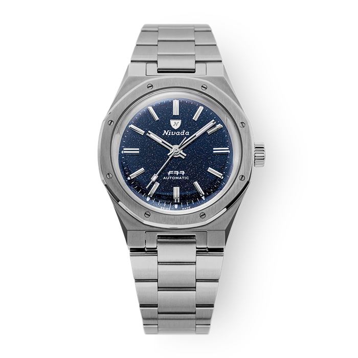 Nivada Grenchen F77 Titanium Dark Blue Aventurine 68018A77