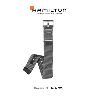 Hamilton H690765116 Gri Nato Kayış - 22 mm