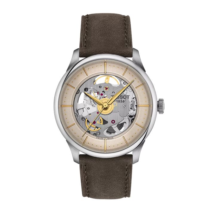 Tissot Chemin Des Tourelles Skeleton 39mm T1398361626100 Otomatik