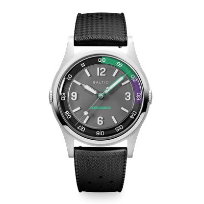 Baltic Hermetique Dual Time Enduropale Limited Edition - Rubber FKM Black Otomatik Erkek Kol Saati