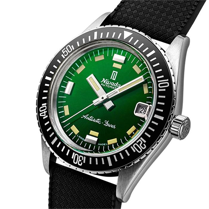 Nivada Grenchen Antarctic Diver Green Date 32053A01 Limitli Üretim