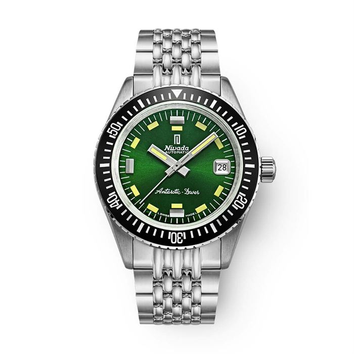Nivada Grenchen Antarctic Diver Green Date 32053A04 Limitli Üretim