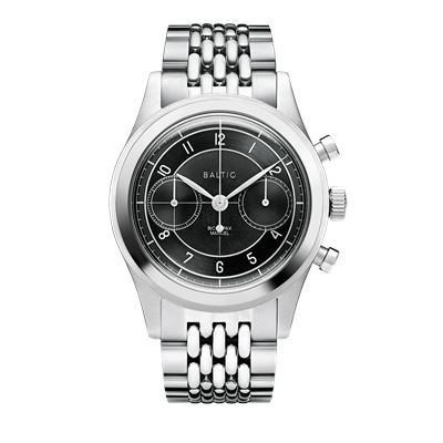 Baltic Bicompax 002 Black - Beads of Rice BIC12TBLAS11 Mekanik Kronograf Erkek Kol Saati
