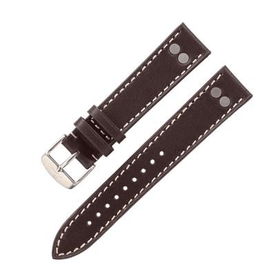 Laco Pilot Strap Dark Brown - 402201 Kahverengi Deri Kayış - 20 mm