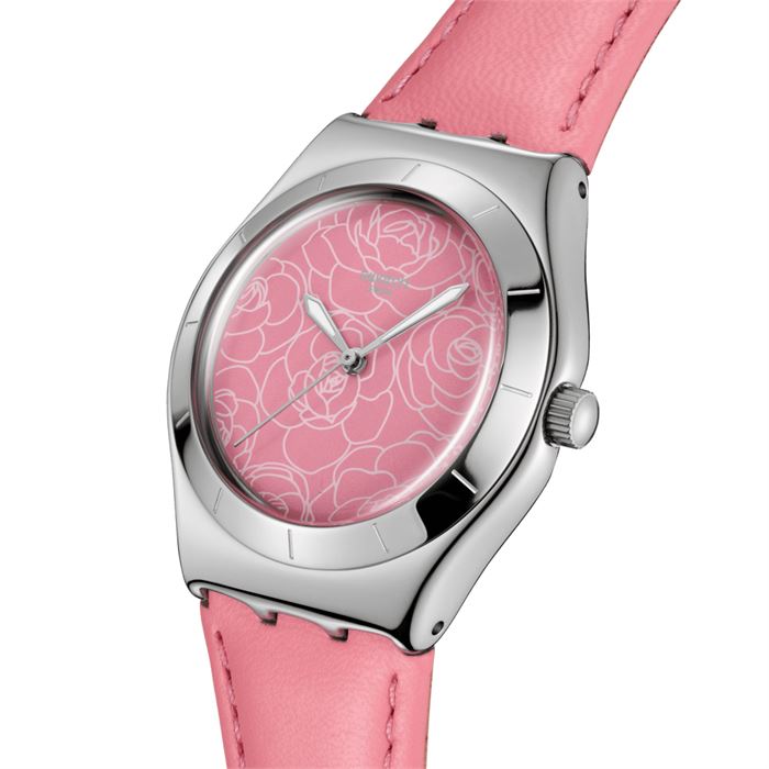 【希少色】ISSEY MIYAKE O アクリル バングルウォッチ サクラピンク Swatch YLS234 PINK PETAL PROMISE Kadın Kol Saati - Abt Saat