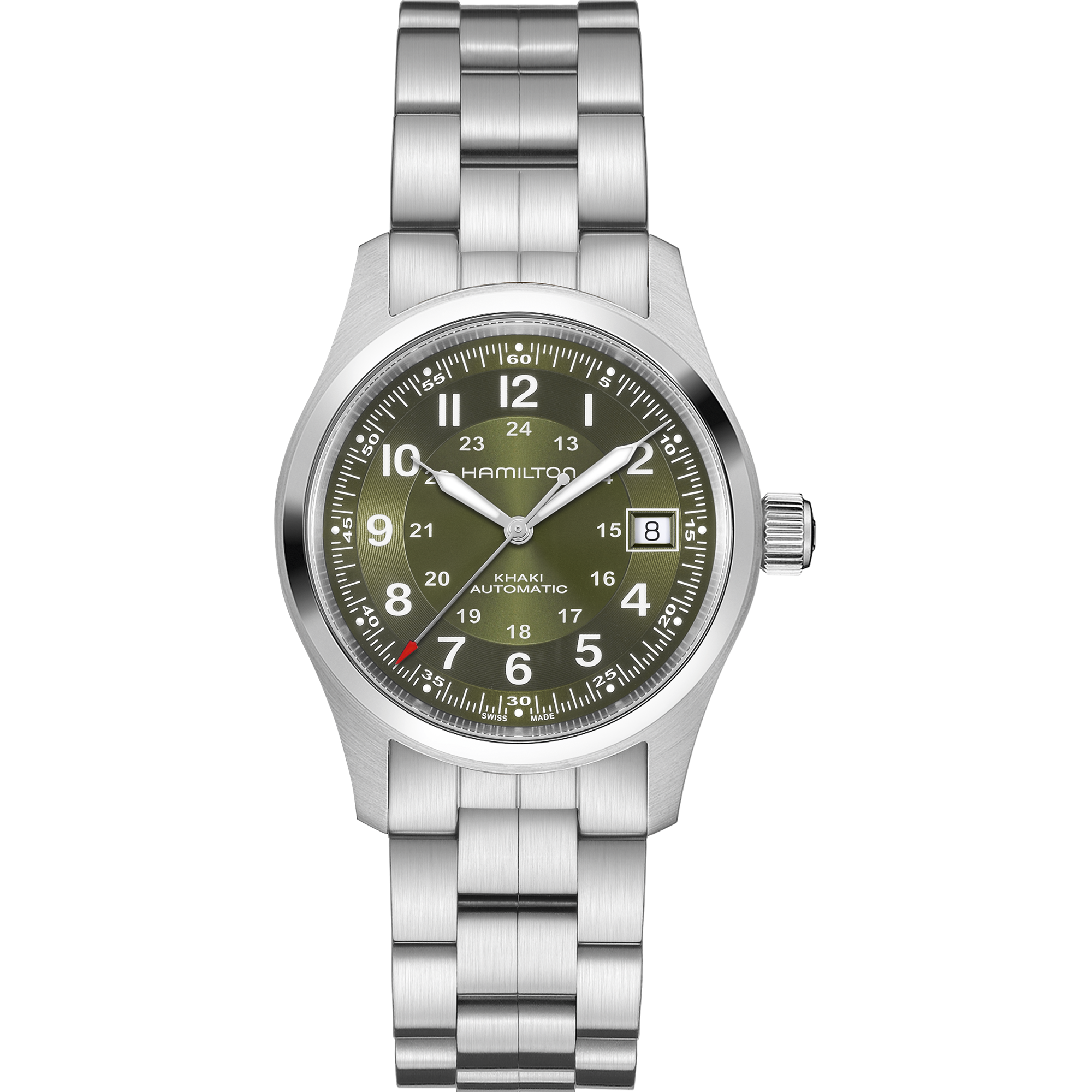 【美品】HAMILTON Khaki Automatic 自動巻き メンズ Hamilton Khaki Field Auto 38mm H70455160 Otomatik Erkek Kol Saati