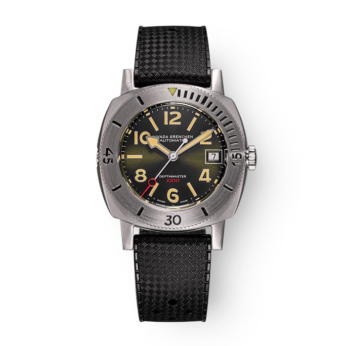 Nivada Grenchen Depthmaster Green Numerals Date 14103A01 Otomatik
