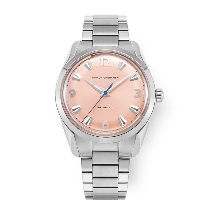 Nivada Grenchen Antarctic 35mm Salmon No Date 35018M20 Limitli