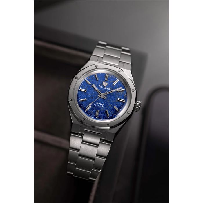 Nivada Grenchen F77 Titanium Lapis Lazuli 68017A77 Otomatik Erkek