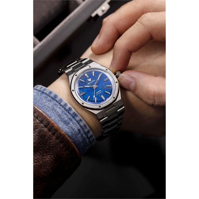 Nivada Grenchen F77 Titanium Lapis Lazuli 68017A77 Otomatik Erkek