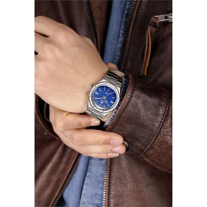 Nivada Grenchen F77 Titanium Lapis Lazuli 68017A77 Otomatik Erkek