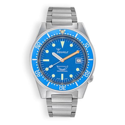Squale 1521 Blue Blasted - 1521BLUEBL.SQ20S Otomatik Erkek Kol Saati