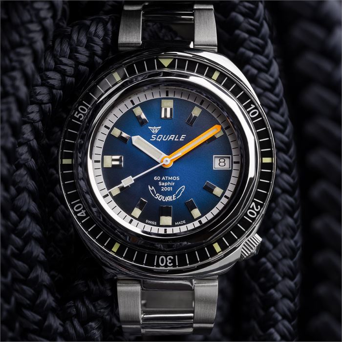 Squale 2001 Sunray Blue 2001BKBL.AC Otomatik Erkek Kol Saati - Abt