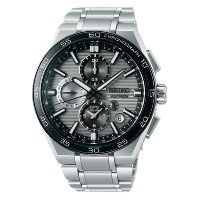 Seiko Astron GPS Solar Dual Time Chronograph Silvery Grey - SSH177J Erkek Kol Saati