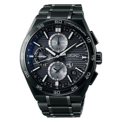 Seiko Astron GPS Solar Dual Time Chronograph Night Sky Black - SSH179J Erkek Kol Saati