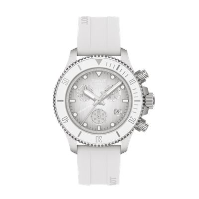 Tissot Seastar Silver&White Chronograph 38mm - T1202171701100 Erkek Kol Saati
