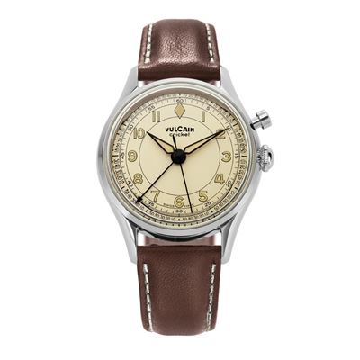 Vulcain Cricket Classique 39mm Eggshell - Mekanik Alarm Erkek Kol Saat