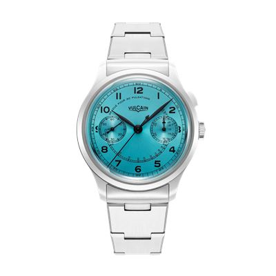 Vulcain Monopusher Heritage Turquoise Chronograph Mekanik Erkek Kol Saati