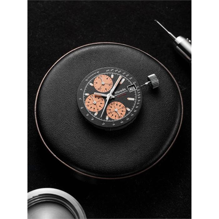 Nivada Grenchen Chronosport Mecaquartz Salmon Chronograph 77002Q45