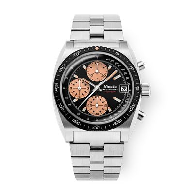 Nivada Grenchen Chronosport Mecaquartz Salmon Chronograph 77002Q45