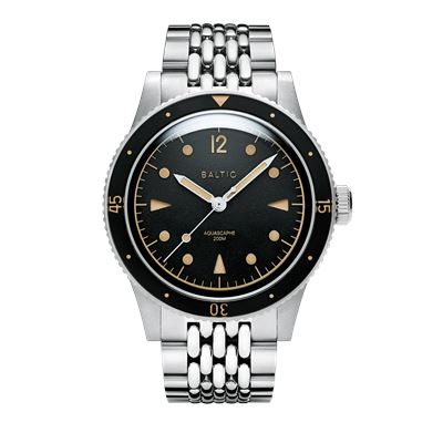 Baltic Aquascaphe Classic Black Gilt - Beads of Rice AQU11BLAG11 Otomatik Erkek Kol Saati