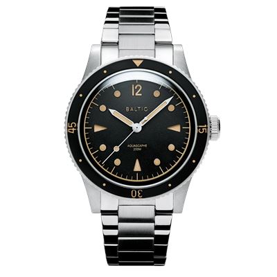 Baltic Aquascaphe Classic Black Gilt - Flat Link AQU11BLAG12 Otomatik Erkek Kol Saati