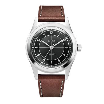 Baltic HMS 002 Black - Stitched Chocalate HMS12TBLAS32 Otomatik Erkek Kol Saati