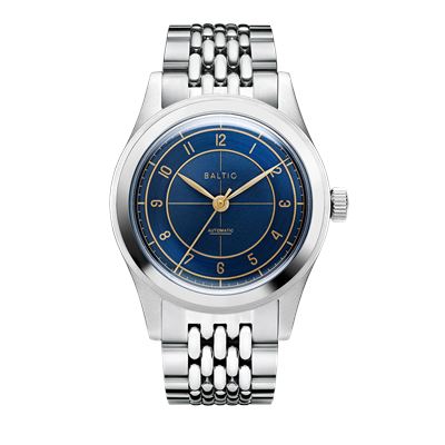 Baltic HMS 002 Blue Gilt - Beads of Rice HMS12TBLUG11 Otomatik Erkek Kol Saati
