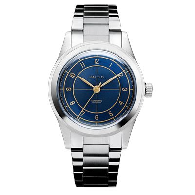 Baltic HMS 002 Blue Gilt - Flat Link HMS12TBLUG12 Otomatik Erkek Kol Saati