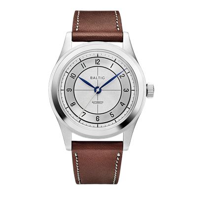 Baltic HMS 002 Silver - Stitched Chocolate HMS12TSILV32 Otomatik Erkek Kol Saati