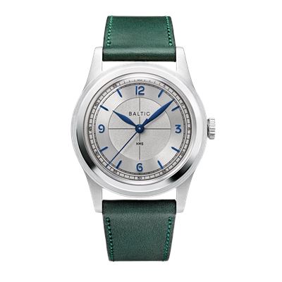 Baltic HMS 003 Silver Blue - Stitched Green HMS13TSILV33 Otomatik Erkek Kol Saati
