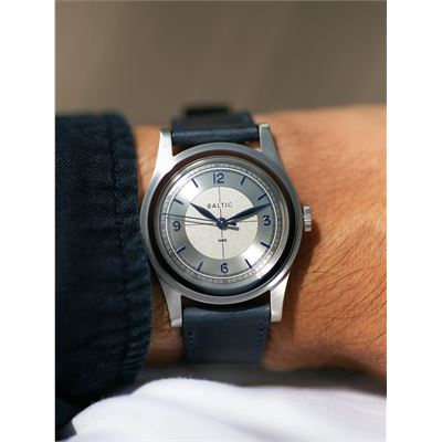 Baltic HMS 003 Silver Blue Stitched Navy HMS13TSILV36 Otomatik