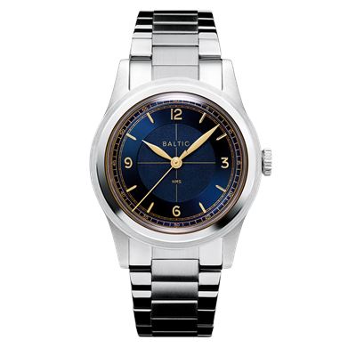 Baltic HMS 003 Blue Gilt - Flat Link HMS13TBLUG12 Otomatik Erkek Kol Saati