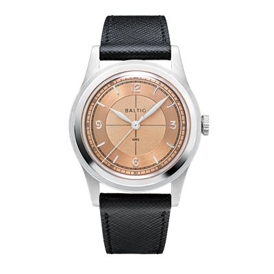 Baltic HMS 003 Salmon - Stitched Saffiano Black HMS13TSALM37 Otomatik Erkek Kol Saati