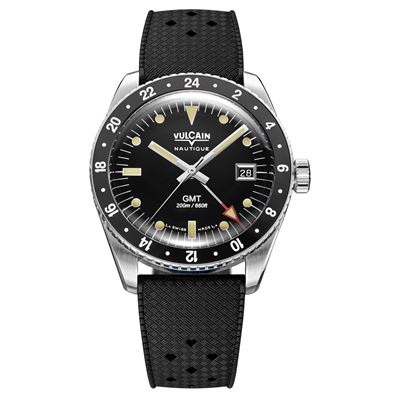 Vulcain Skindiver Nautique GMT Black-Beige BAR200 Otomatik Erkek Kol Saati
