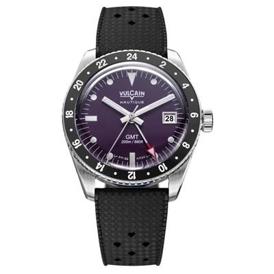 Vulcain Skindiver Nautique GMT Purple BAR200 Limitli Üretim Otomatik Erkek Kol Saati