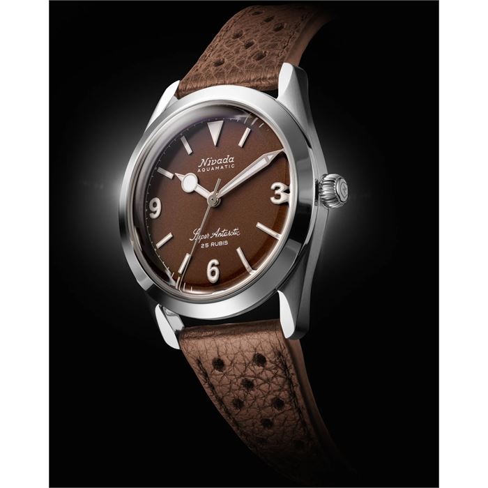 Nivada Grenchen Super Antarctic 3.6.9 Brown White Luminova