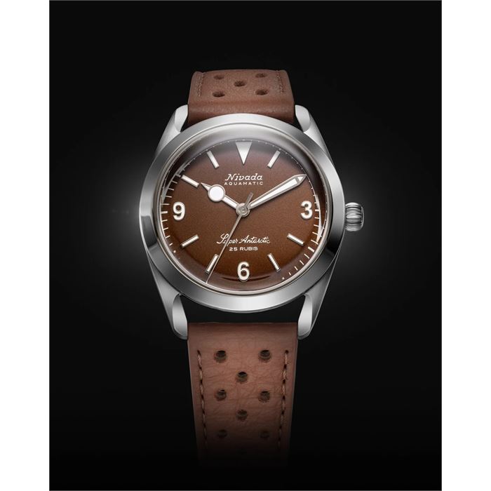 Nivada Grenchen Super Antarctic 3.6.9 Brown White Luminova