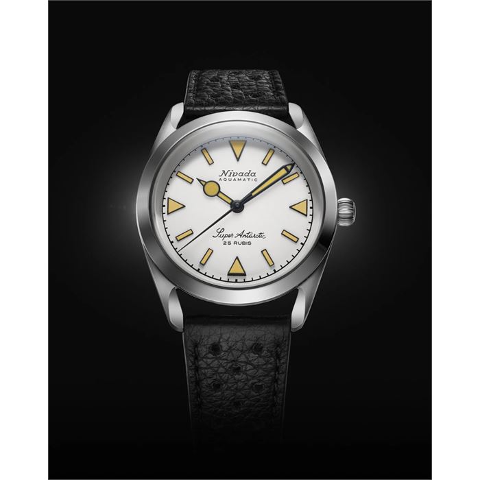 Nivada Grenchen Super Antarctic White Beige Luminova 32064A04