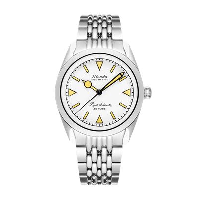 Nivada Grenchen Super Antarctic White Beige Luminova 32064A10