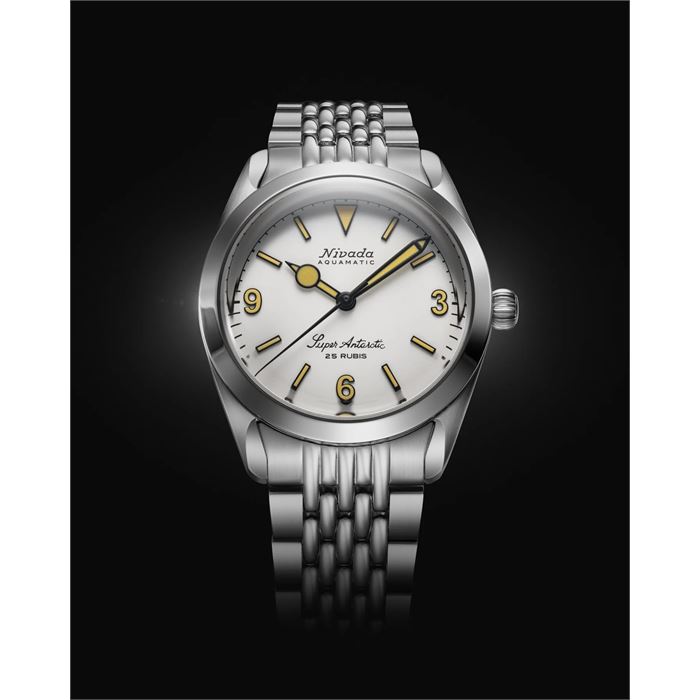 Nivada Grenchen Super Antarctic 3.6.9 White Beige Luminova
