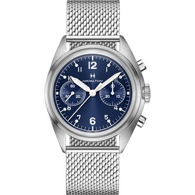 Hamilton Khaki Aviation H76409140 Pilot Pioneer Mechanical Chronograph Kurmalı Erkek Kol Saati