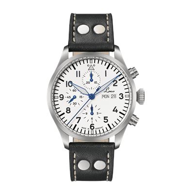 Laco Chronograph Kiel.2 Weiss 862153 [Top Grade/Decorated/Laco Rotor + Double AR Coated] Otomatik Kronograf Erkek Kol Saati
