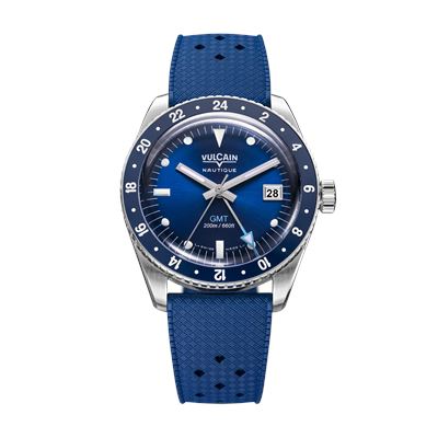 Vulcain Skindiver Nautique GMT Blue BAR200 Otomatik Erkek Kol Saati
