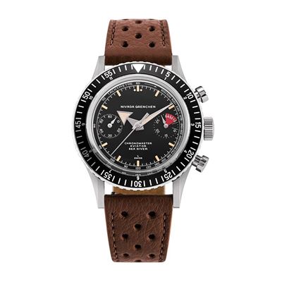 Nivada Grenchen Broad Arrow - Manual 86056M23LC Kurmalı Kronograf Erkek Kol Saati