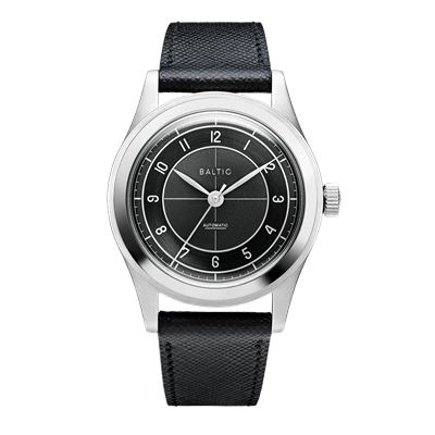 Baltic HMS 002 Black - Stitched Saffiano Black HMS12TBLAS37 Otomatik Erkek Kol Saati