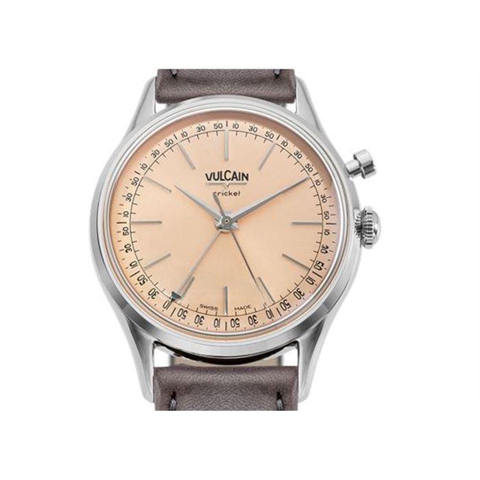 Vulcain Cricket President 39mm Salmon - Sapphire Caseback Limitli