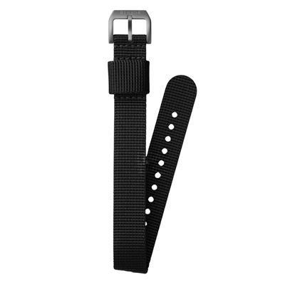 Benrus Siyah Tekstil NATO Kayış - 20mm