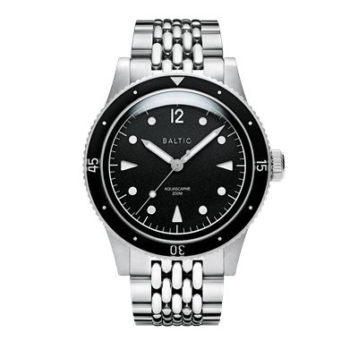 Baltic Aquascaphe Classic Black Silver - Beads of  Rice AQU11BLAS11 Otomatik Erkek Kol Saati