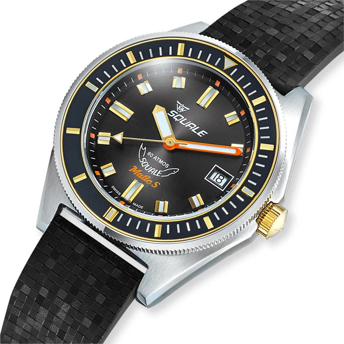 Squale Matic S Two-Tone Mosaic Rubber Otomatik Erkek Kol Saati Abt